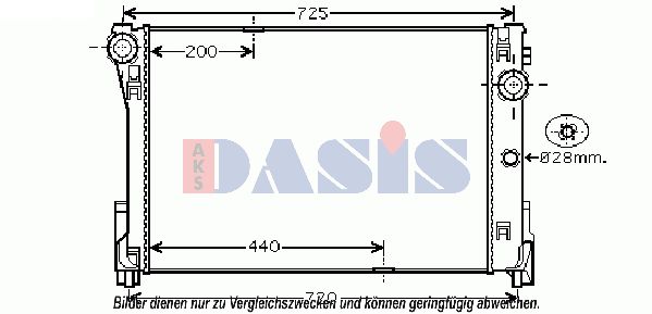 AKS DASIS Jäähdytin,moottorin jäähdytys 120100N